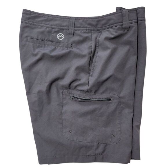 Magellan Shorts For Mens Size 42 Gray Flat Front Chino Casual - Picture 5 of 10